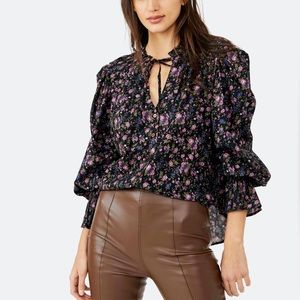 FREE PEOPLE Meant To Be Floral Blouse